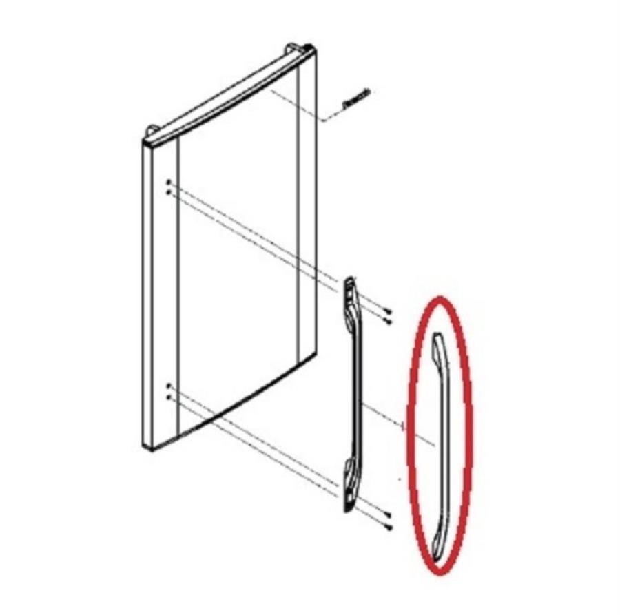картинка Panasonic CNRAE-11679C Накладка на ручку серебристо-серый холодильника NR-B461XZ-S3, NR-B461YZ-S3 от магазина Интерком-НН
