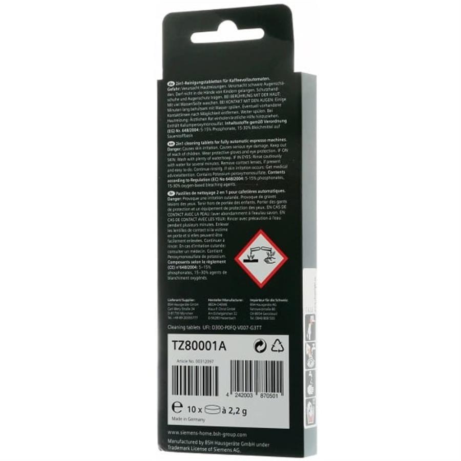 картинка Bosch 00312097 (TZ80001A) таблетки для очистки от эфирных масел для кофемашин (10 шт.) от магазина Интерком-НН