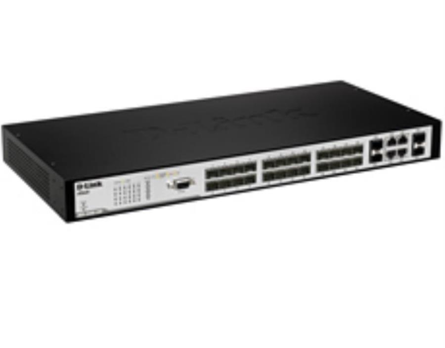 картинка D-Link DES-3200-28P Управляемый коммутатор с 24 портами 1000BASE-T + 4 комбо SFP L2 от магазина Интерком-НН