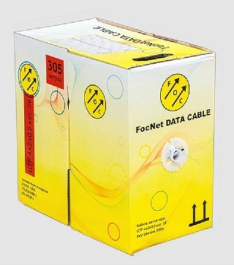 картинка Кабель UTP4 cat.5e 4 пары (4х2х0,5) внутренний,  LSZH, неэкранированный, серый FocNet от магазина Интерком-НН