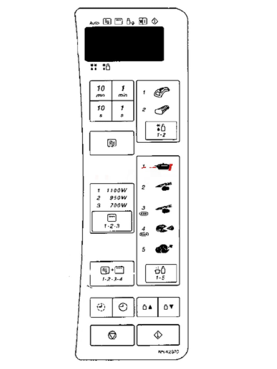 картинка Panasonic E630Y9090HEP Сенсорная панель управления СВЧ NN-K237W от магазина Интерком-НН