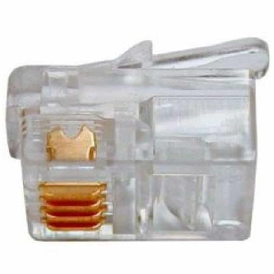 картинка Разъем RJ9 (RJ-9, RJ10, RJ-10, 4P4C, 4Р-4С, 4P4C, 4Р-4С) для телефонных трубок 4 контакта от магазина Интерком-НН