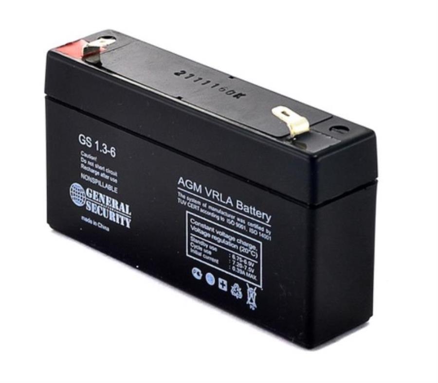 картинка GENERAL SECURITY GS 1,3-6 KL Аккумуляторная батарея необслуживаемая 6В, 1,3А/ч от магазина Интерком-НН
