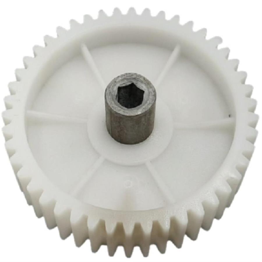 картинка Шестерня большая с валом (вариант №1) D=82/16мм, H=60мм, 46 прямых зубьев для мясорубки Moulinex от магазина Интерком-НН