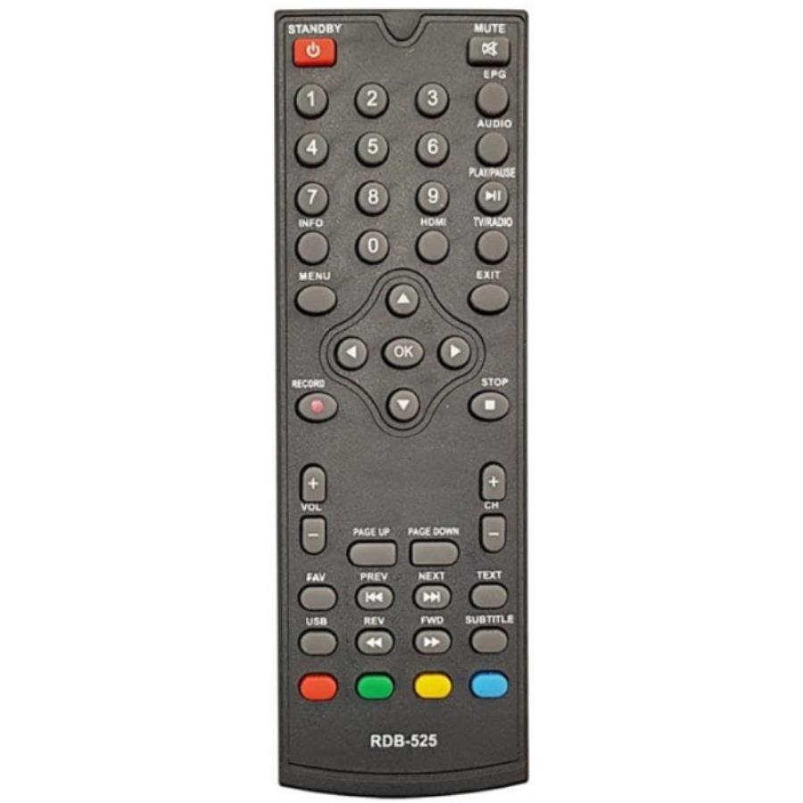 картинка Huayu RDB-525 (21387) пульт дистанционного управления (ПДУ) для цифровых приставок Rolsen от магазина Интерком-НН