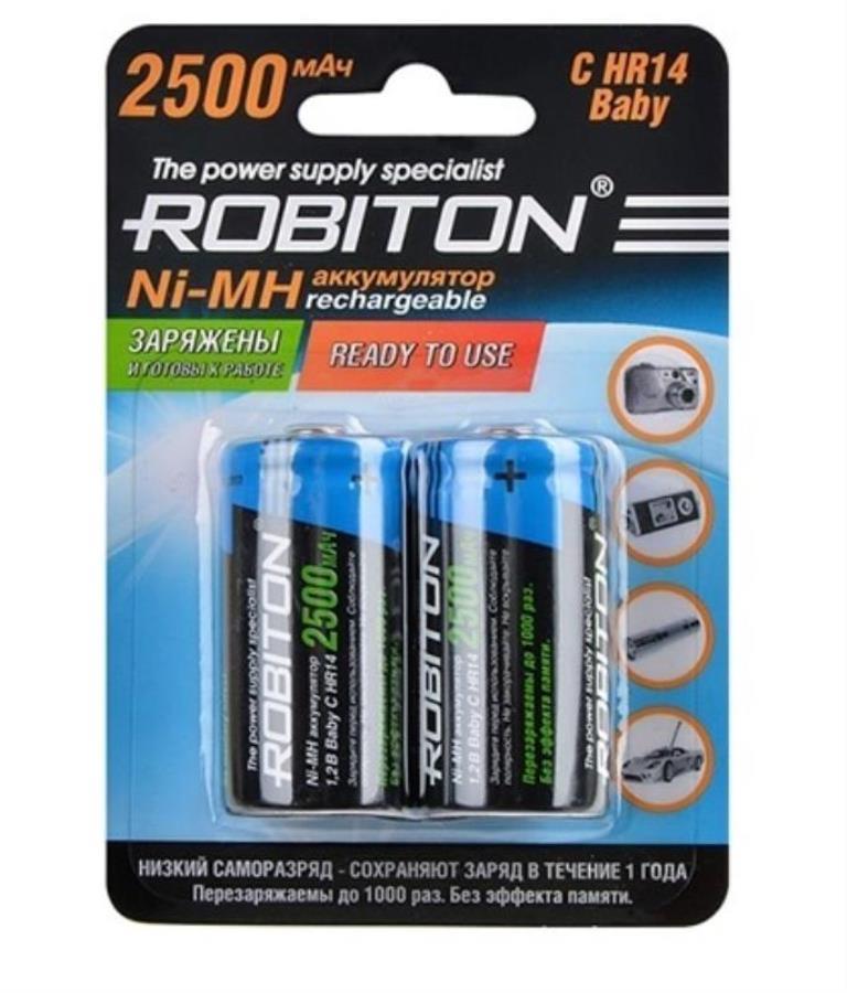картинка Robiton RTU2500MHC Аккумулятор Ni-MH C 2500мАч Блистер-2шт от магазина Интерком-НН
