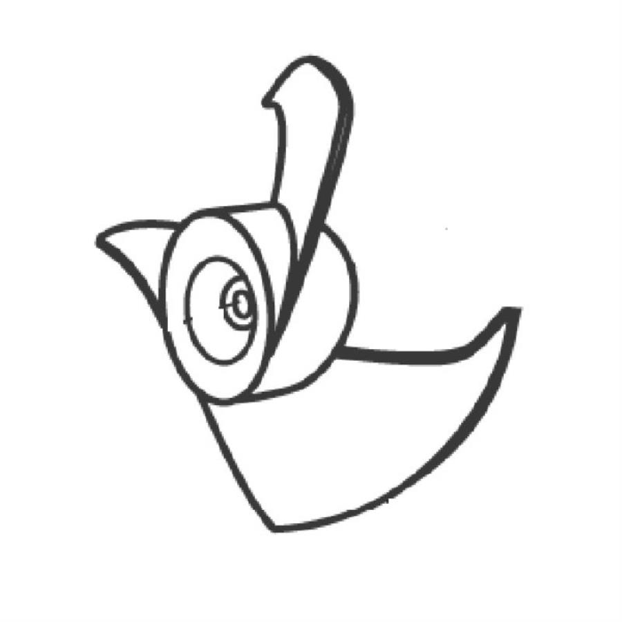 картинка Panasonic CWH00K087 Крыльчатка вентилятора внешнего блока кондиционера CU-A18CTP5 от магазина Интерком-НН