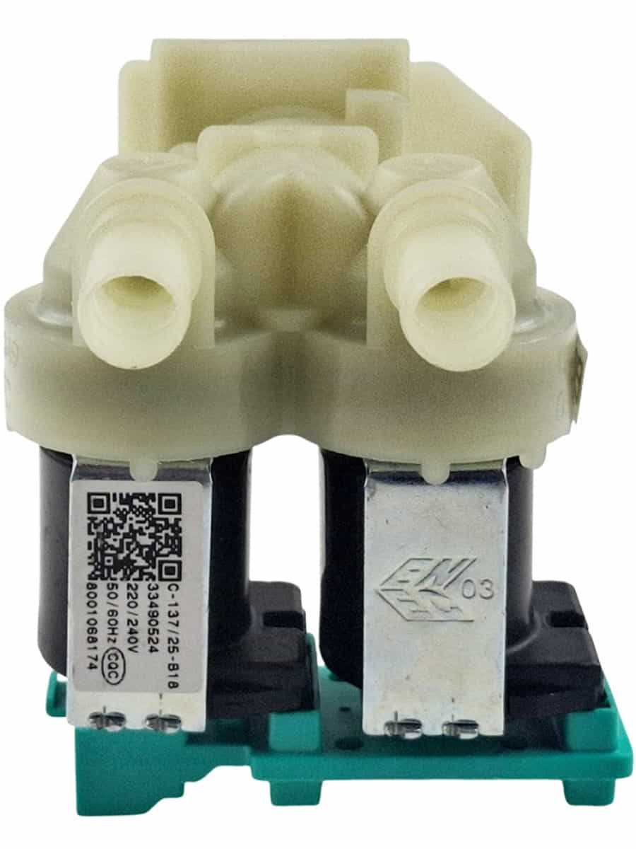 картинка Клапан электромагнитный наливной (КЭН) 33490524 2w-180 градусов 10.5мм для стиральной машины от магазина Интерком-НН