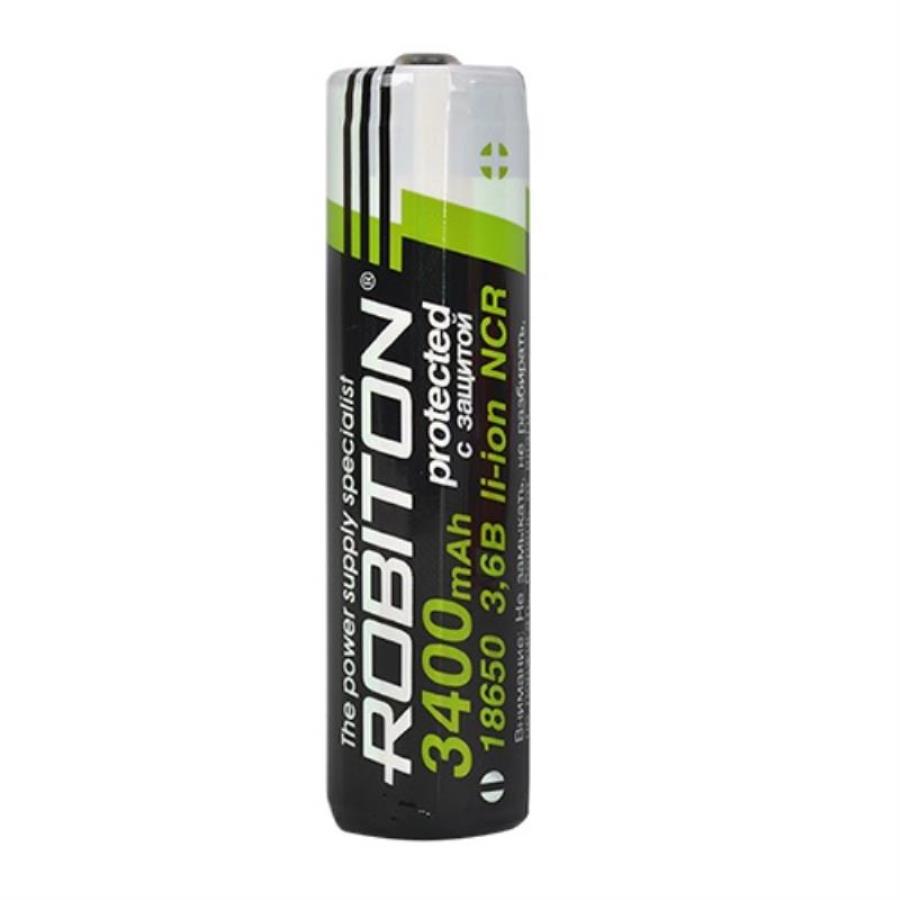 картинка Robiton 3.4/Li18650 Аккумулятор Li-ion 18650 NCR 3.6 В, 3400mAh, с защитой от магазина Интерком-НН