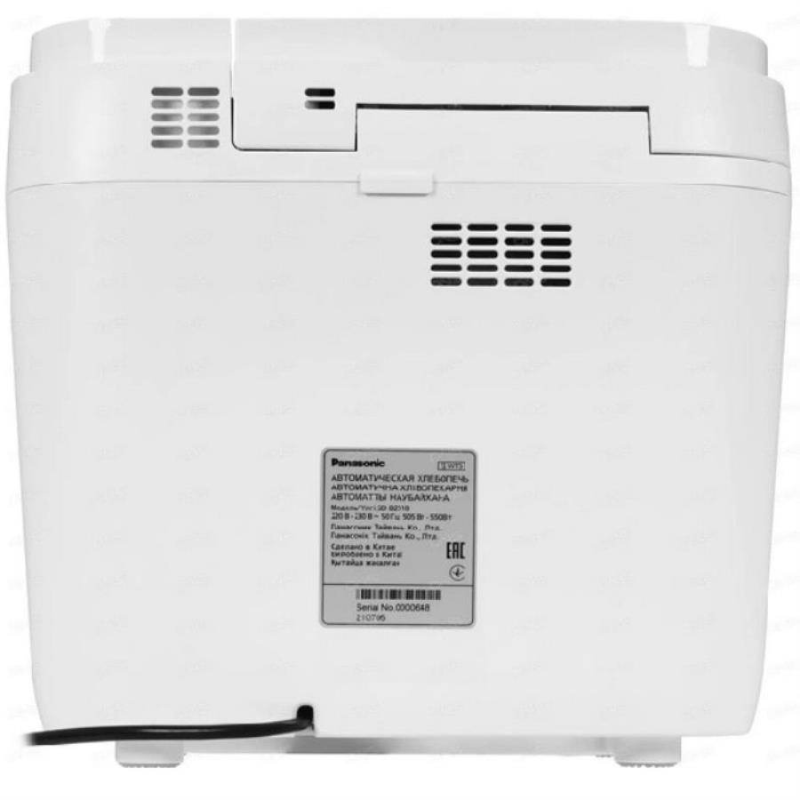 картинка Panasonic SD-B2510WTS  Хлебопечь цвет белый, 550 Вт, программ - 21, вес выпечки - 1.1 кг от магазина Интерком-НН