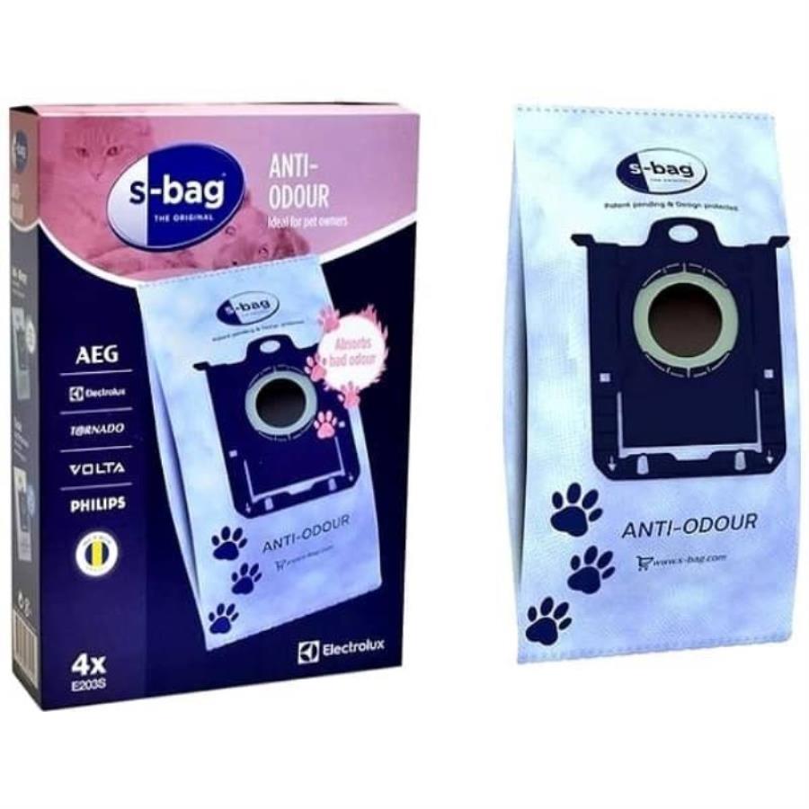 картинка Electrolux 9001684597 (E203S) Мешок-пылесборник s-bag Anti-Odour (4шт) для пылесоса  от магазина Интерком-НН