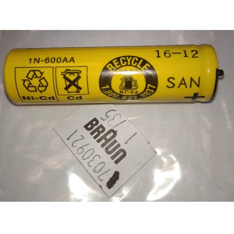 картинка 1N-600AA (Braun 7030921) Аккумулятор Ni-Cd для электробритвы 4775, 4740, 4745, 5611, 5612, 5613 от магазина Интерком-НН