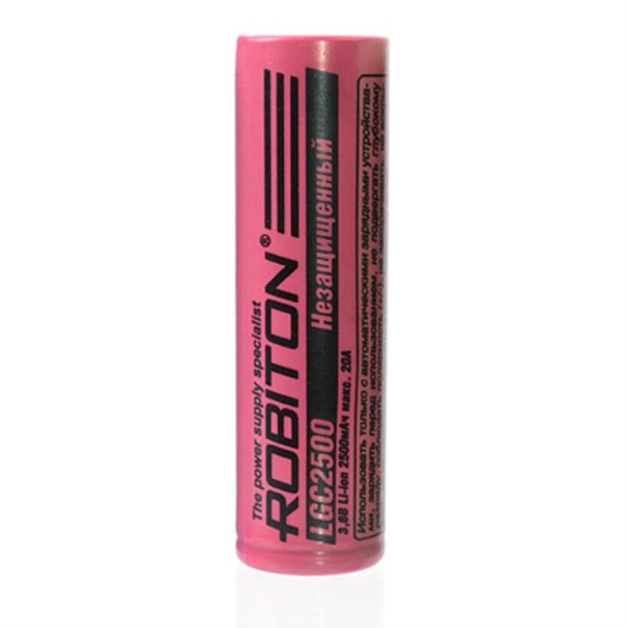 картинка Robiton LGC2500 Аккумулятор Li-ion 18650 3.6 В, 2500mAh, без защиты от магазина Интерком-НН