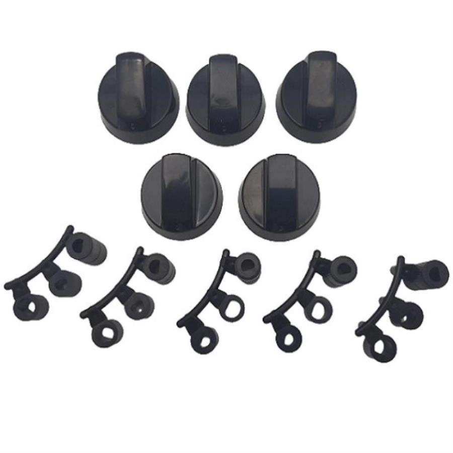 картинка Комплект универсальных ручек, черные (5шт) для плиты от магазина Интерком-НН