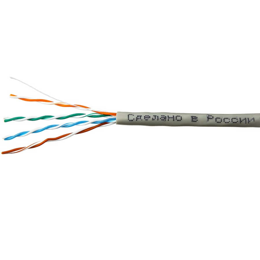 картинка Кабель UTP4 cat.5e витая пара неэкранированный для внутренних работ медь 4x2x0,48 (305м) бухта от магазина Интерком-НН