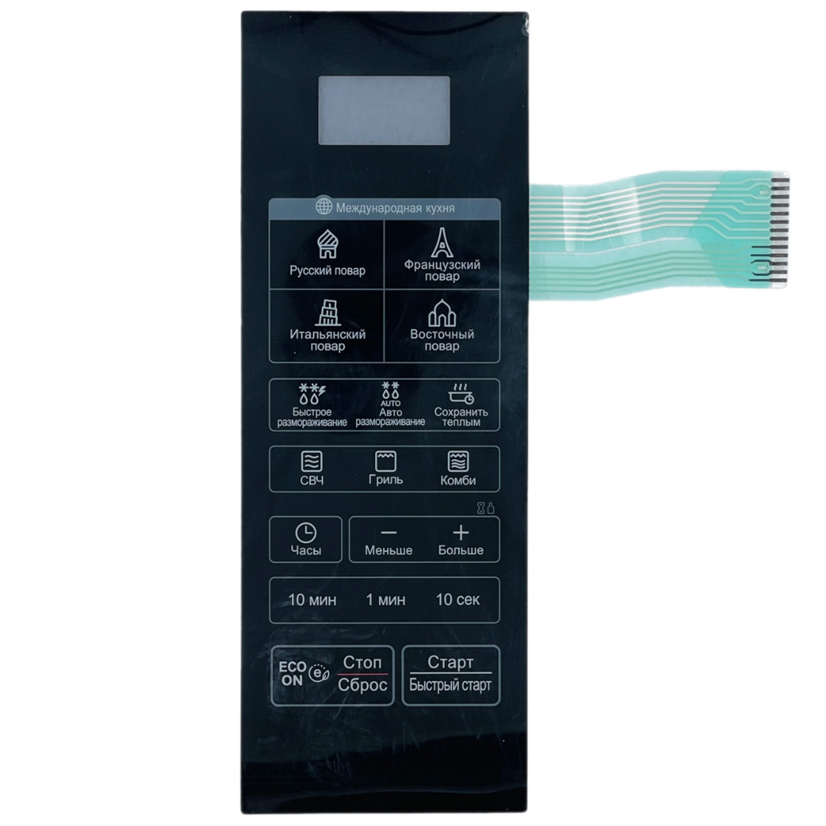 картинка LG MFM62757201 сенсорная панель управления микроволновой СВЧ печи MH6342BS, MH-6342BS черный от магазина Интерком-НН