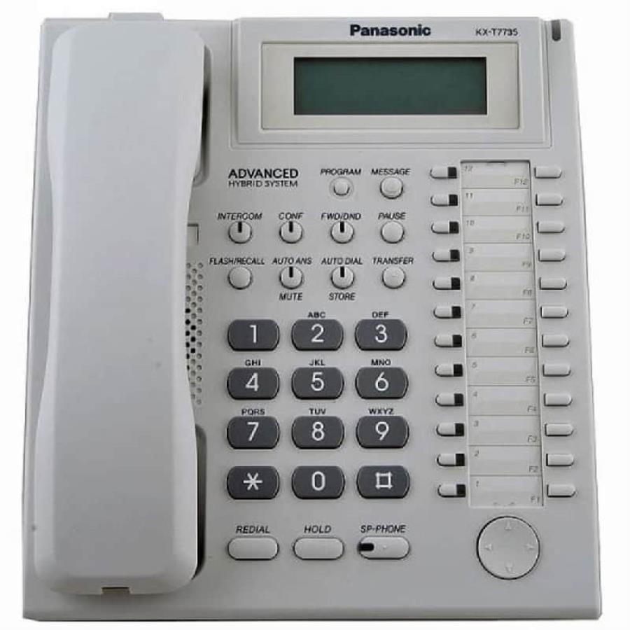 картинка Panasonic KX-T7735RU Системный телефон 24 кнопоки ( 12 с индикацией+ 12 без индикации) от магазина Интерком-НН