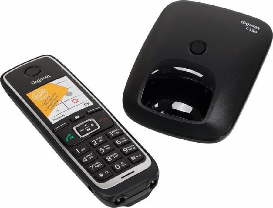 картинка Р/Телефон Dect Gigaset C530 RUS черный АОН от магазина Интерком-НН