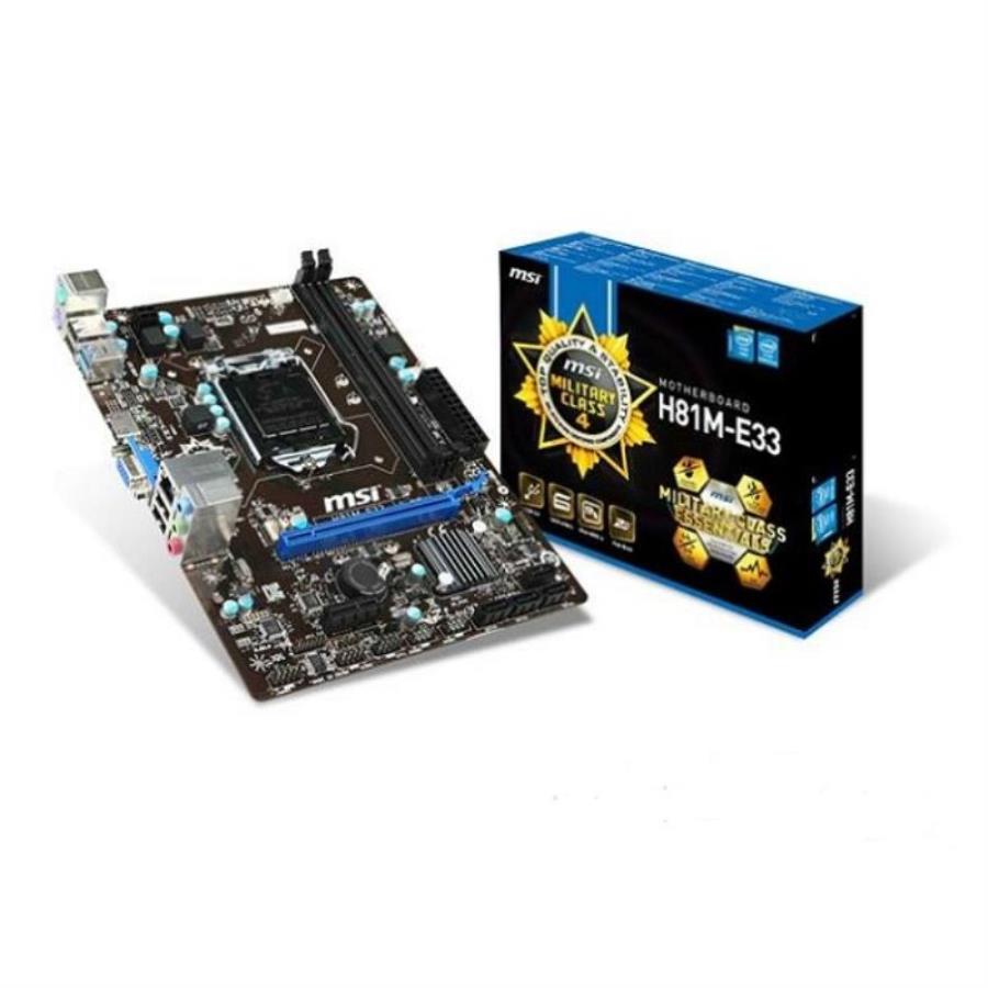 картинка Материнская плата MSI H81M-E33 soc-1150, mATX от магазина Интерком-НН