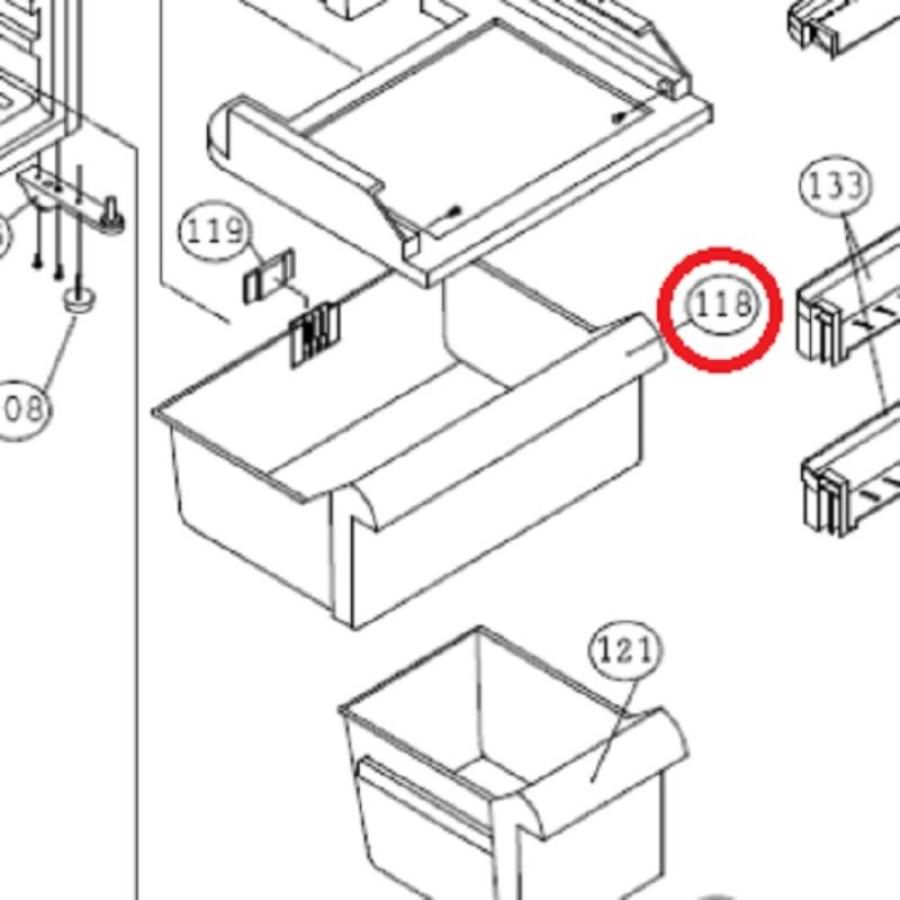 картинка Panasonic CNRAH-19509B Лоток (ящик) для холодильника NR-B591 от магазина Интерком-НН