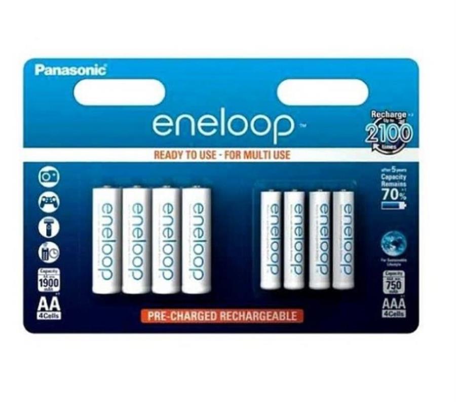 картинка Panasonic eneloop BK-KJMCCE44E Набор аккумуляторов 750mAh AAA + 1900mAh AA BL8 от магазина Интерком-НН