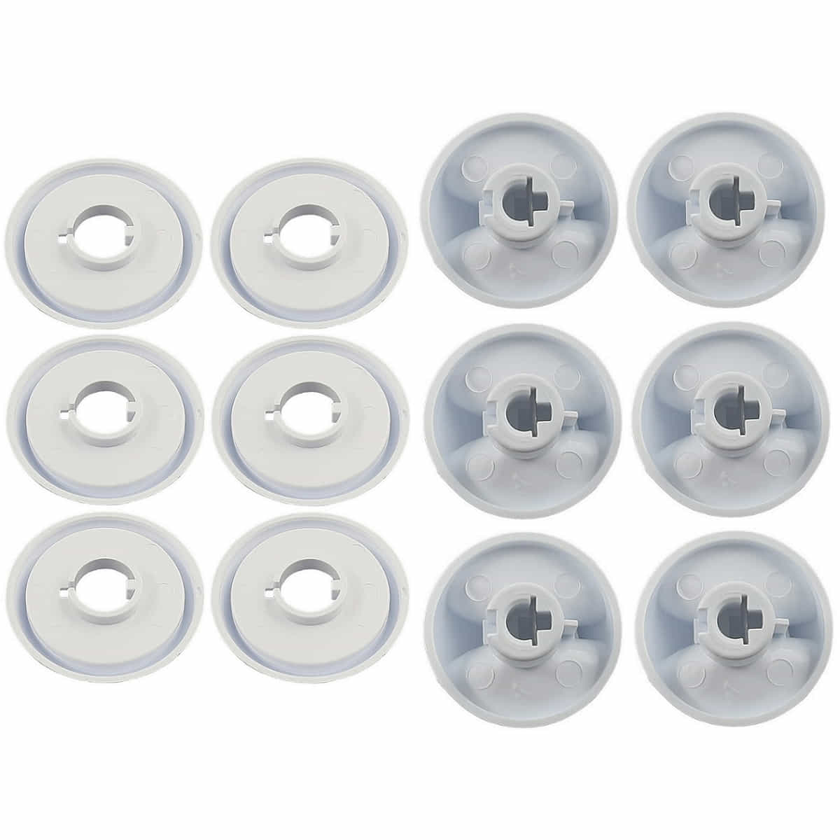 картинка Комплект ручек 01040579 для газовой плиты Gefest 1100, 3100 (белые) от магазина Интерком-НН