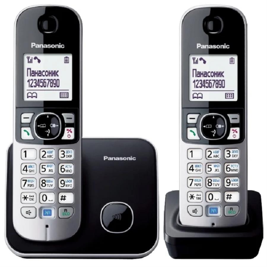 картинка Panasonic KX-TG6812RUB - Беспроводной телефон DECT (радиотелефон) , цвет: черный  от магазина Интерком-НН
