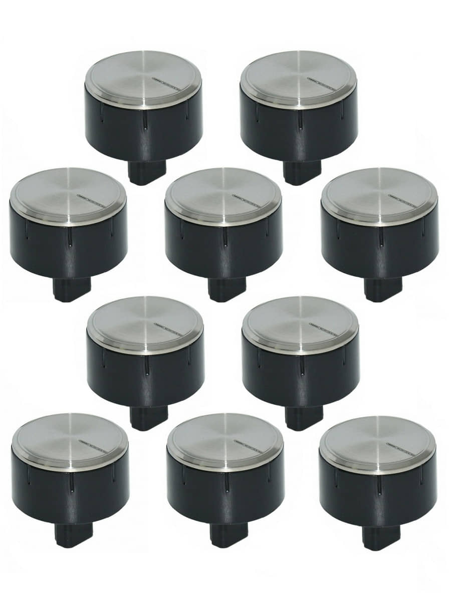 картинка Bosch 00616100 10шт ручка управления конфорки газовой варочной панели, цвет черный/стальной от магазина Интерком-НН