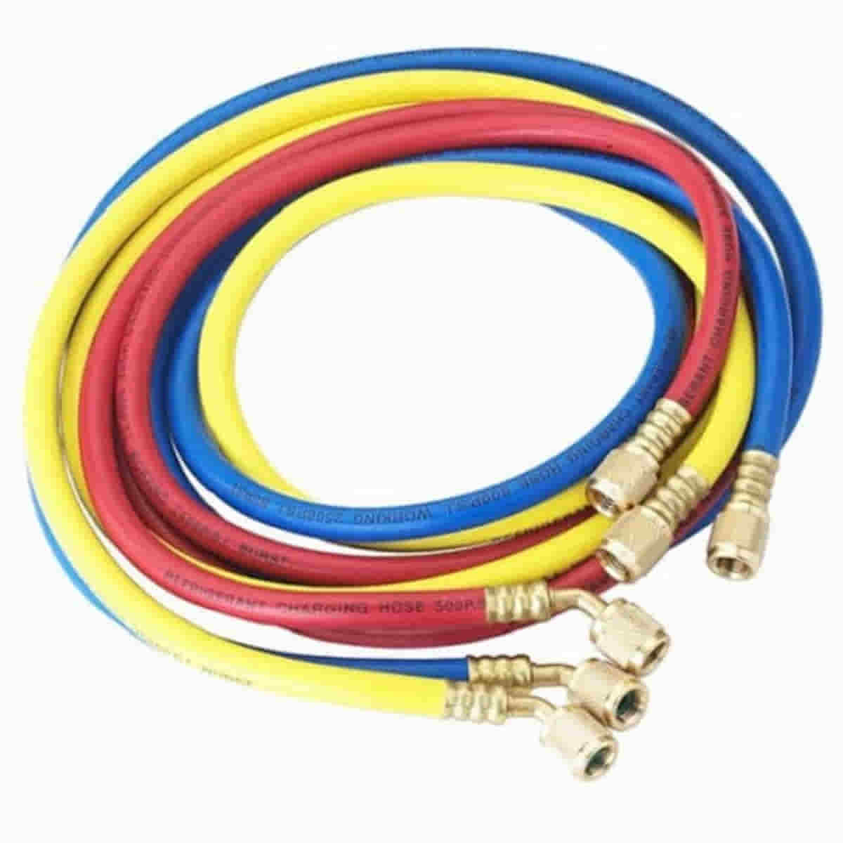 картинка DSZH DS 60500 комплект заправочных шлангов (150см) для фреона R12, R22, R134A, R404A, R407C, R507 от магазина Интерком-НН