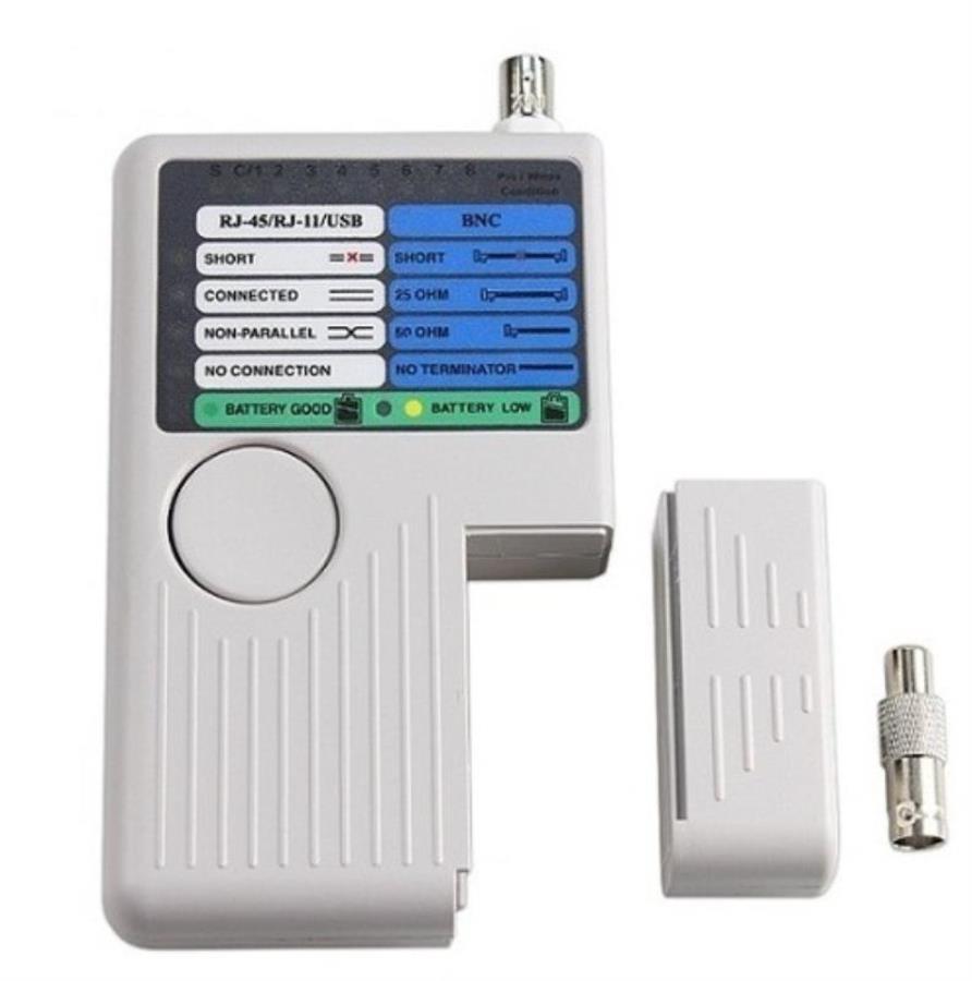 картинка HT-2468B Универсальный  кабельный тестер RJ45, RJ11, RJ12, USB, BNC от магазина Интерком-НН
