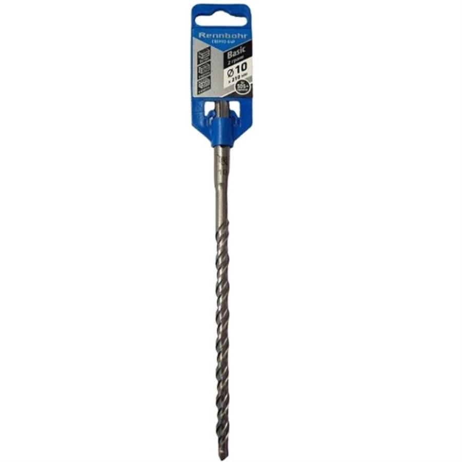 картинка Rennbohr 691021 сверло-бур по бетону серия Basic, 2 грани, 10х210мм, SDS plus для перфоратора  от магазина Интерком-НН