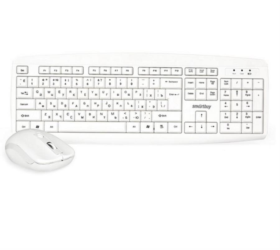 картинка SmartBuy One SBC-212332AG-W Комплект клавиатура+мышь, беспроводной, белый от магазина Интерком-НН