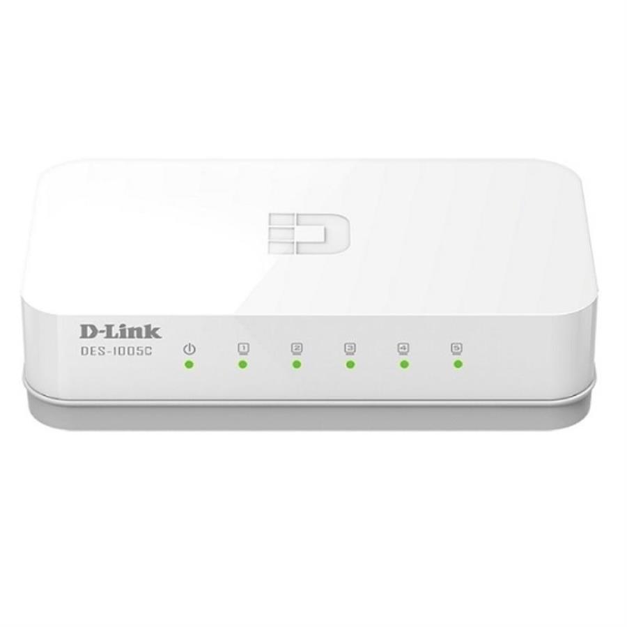 картинка D-Link DES-1005C/A1A Неуправляемый коммутатор с 5 портами 10/100Base-TX и функцией энергосбережения от магазина Интерком-НН