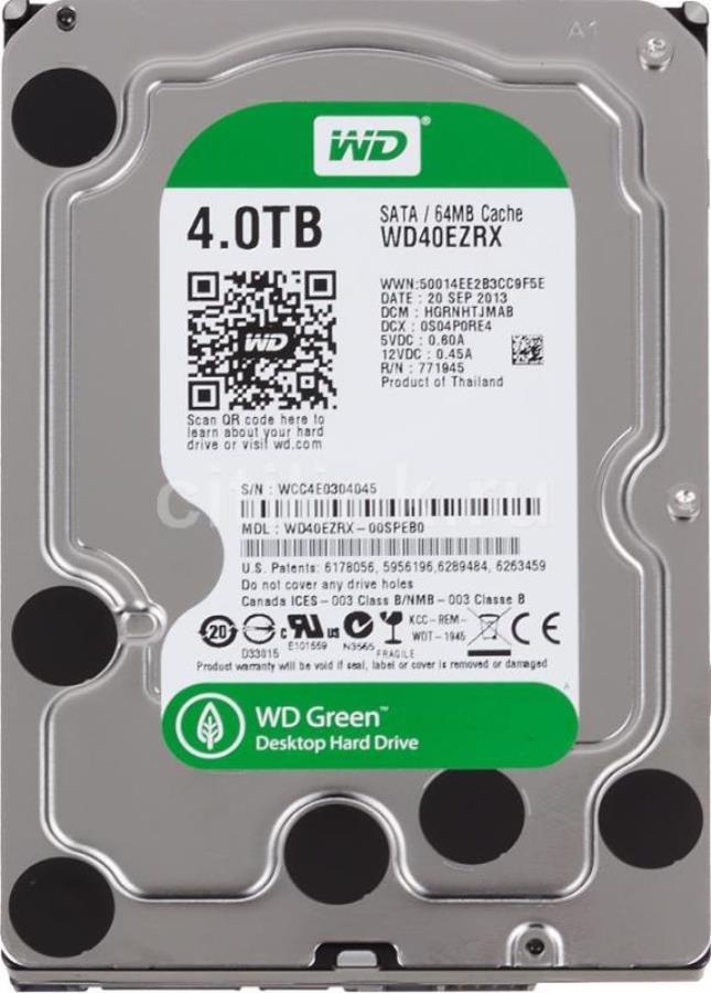 картинка Жесткий диск Western Digital 4 Tb 64 Mb SATA-III WD40EZRX от магазина Интерком-НН