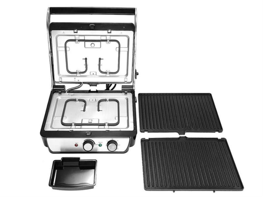 картинка Электрогриль Kitfort KT-1630 2000Вт серебристый/черный от магазина Интерком-НН