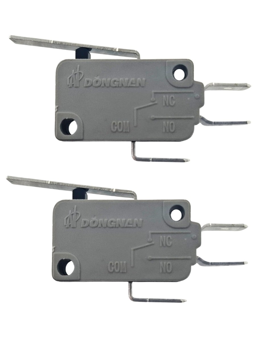 картинка Микропереключатель 2 шт.Dongnan KW3A-16Z3-A200 3-х контактный 16(4)A 250V с рычагом 27мм от магазина Интерком-НН