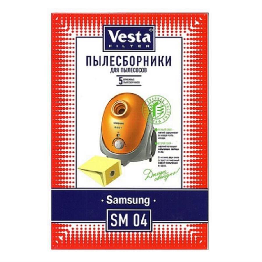 картинка Vesta filter SM04 Мешок-пылесборник бумажный для пылесоса Samsung SC52...SC54...(5шт) от магазина Интерком-НН