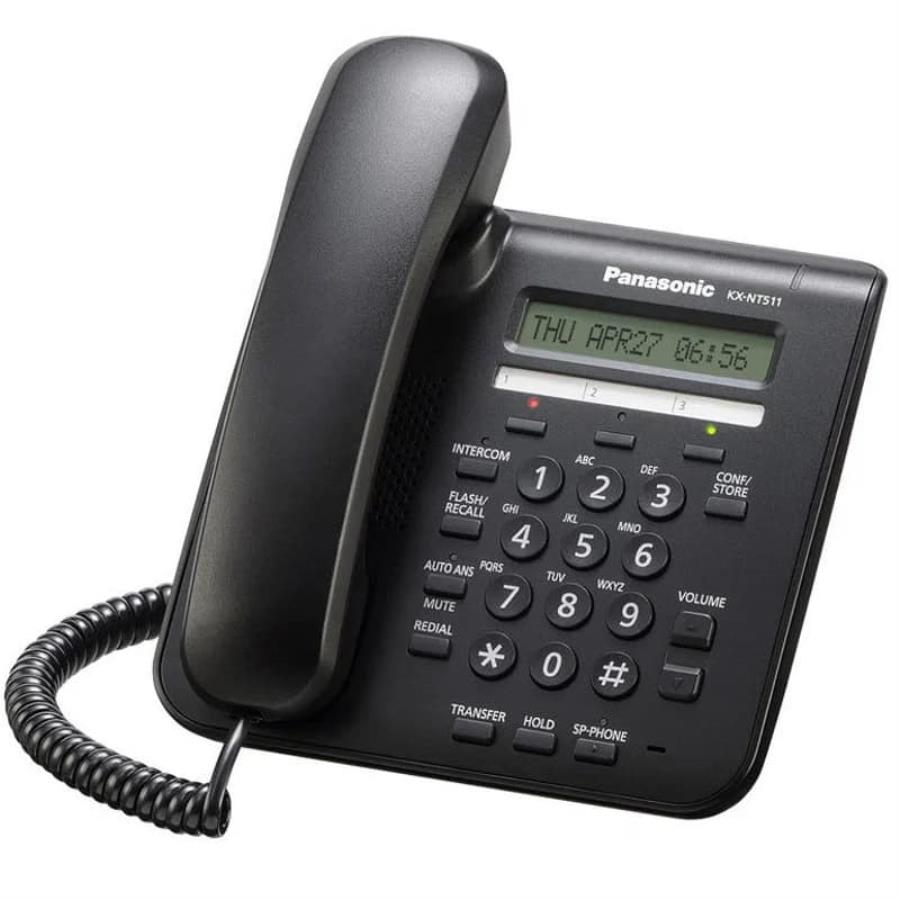 картинка Panasonic KX-NT511PRUB IP-телефон MGCP 3 кнопки DSS, 1-строчный экран, 2 порта 100Base-TX от магазина Интерком-НН