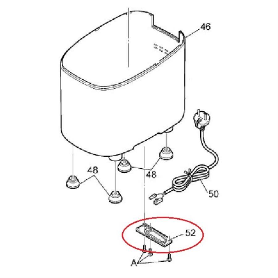 картинка Panasonic ADP07E165-W0 Крышка (поддержка) шнура (Cord support) хлебопечек SD-2500, 2501 от магазина Интерком-НН