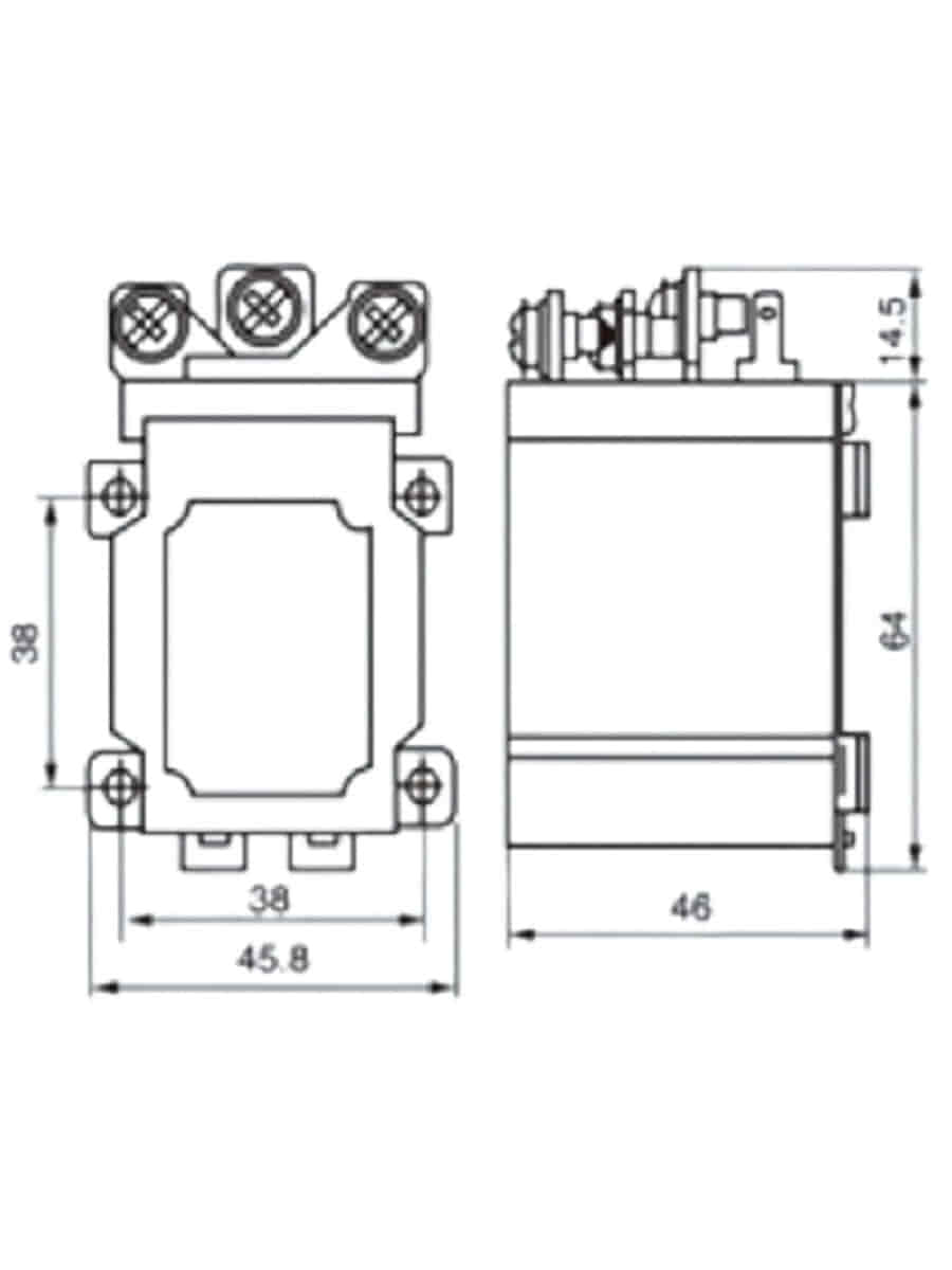 картинка Силовое реле Qianji JQX-60F-A 10 штук (Xinyu JQX-80A, LJQX-68F/1Z) 12В, контакты 250В 80А от магазина Интерком-НН