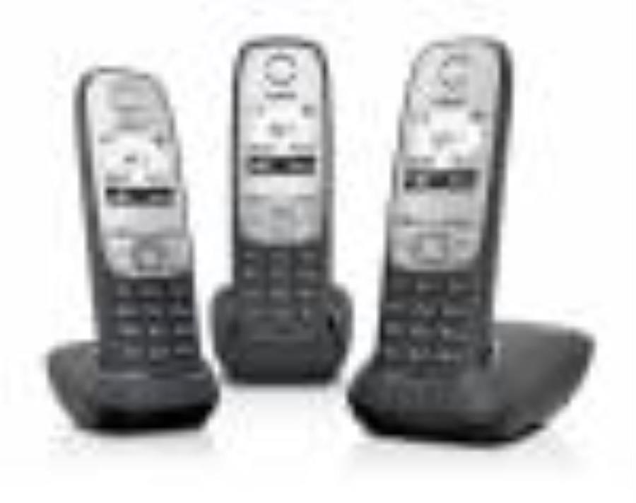 картинка Р/Телефон Dect Gigaset A415 TRIO RUS черный (труб. в компл.:3шт) АОН от магазина Интерком-НН