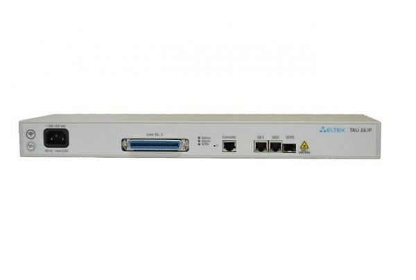 картинка Eltex TAU-16.IP Абонентский VoIP-шлюз TAU-16.IP: 16хFXS, 2хRJ45-10/100/1000, 1хSFP 1000Base-X от магазина Интерком-НН