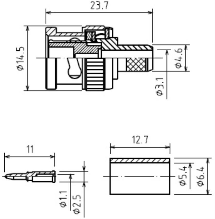 картинка Разъем BNC для кабеля RG-58 обжимной от магазина Интерком-НН