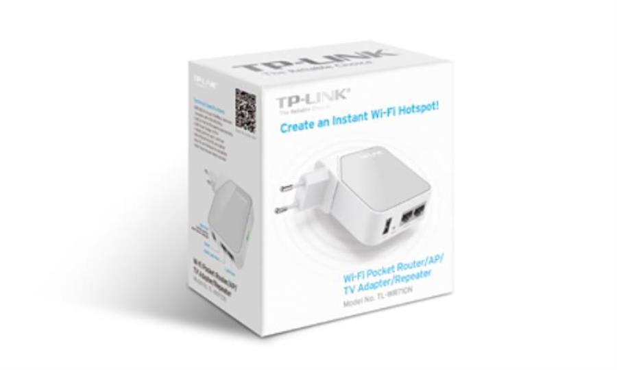картинка TP-Link TL-WR710N Wi-Fi точка доступа, 802.11n, 150 Мбит/с, маршрутизатор, коммутатор 2xLAN, USB от магазина Интерком-НН