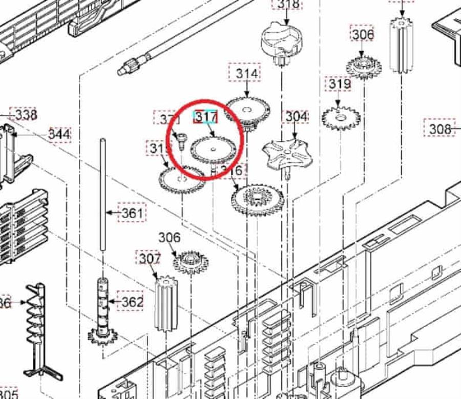 картинка Panasonic RDG0537-1 Шестеренка для музыкального центра SA-HT680, 830, 833, SA-PM19, 29, 39, 53, 54.. от магазина Интерком-НН
