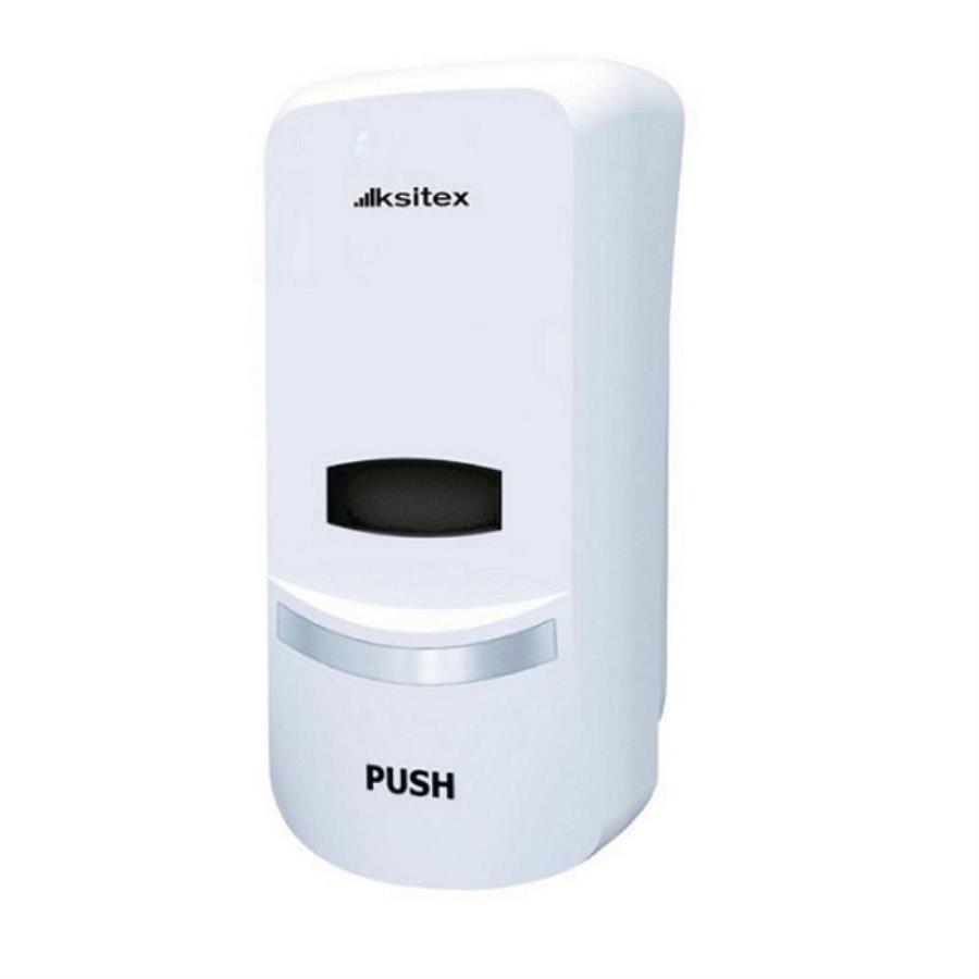 картинка Ksitex SD-1369A Дозатор для мыла, шампуня, 1000мл, пластик, цвет белый   от магазина Интерком-НН