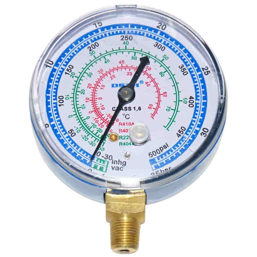 картинка DSZH WK-6802L манометр низкого давления 68мм для фреона R22, R404A, R407C, R410A от магазина Интерком-НН