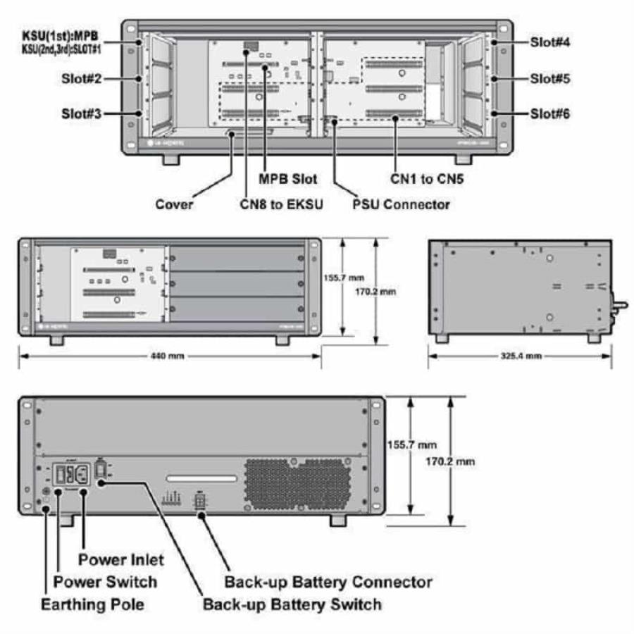 картинка LG-Ericsson MG-BKSU АТС Базовый блок (1 слот MPB, 5 универсальных слотов) от магазина Интерком-НН
