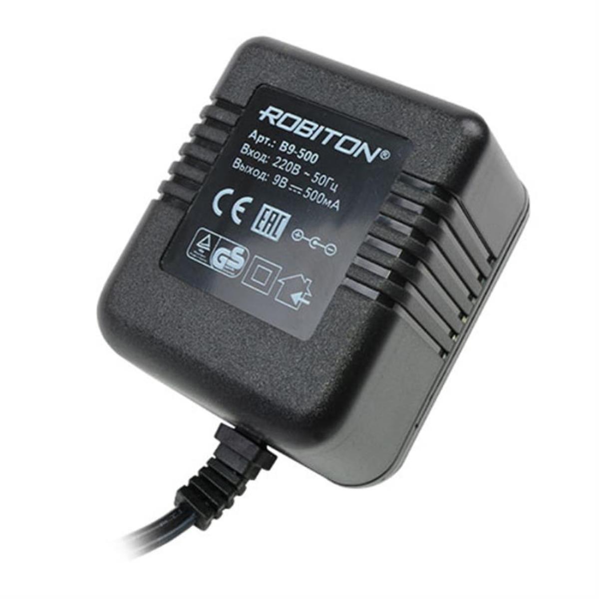 картинка Robiton B9-500 Блок питания 500mA 9V штекер 5,5 х 2,1 мм от магазина Интерком-НН