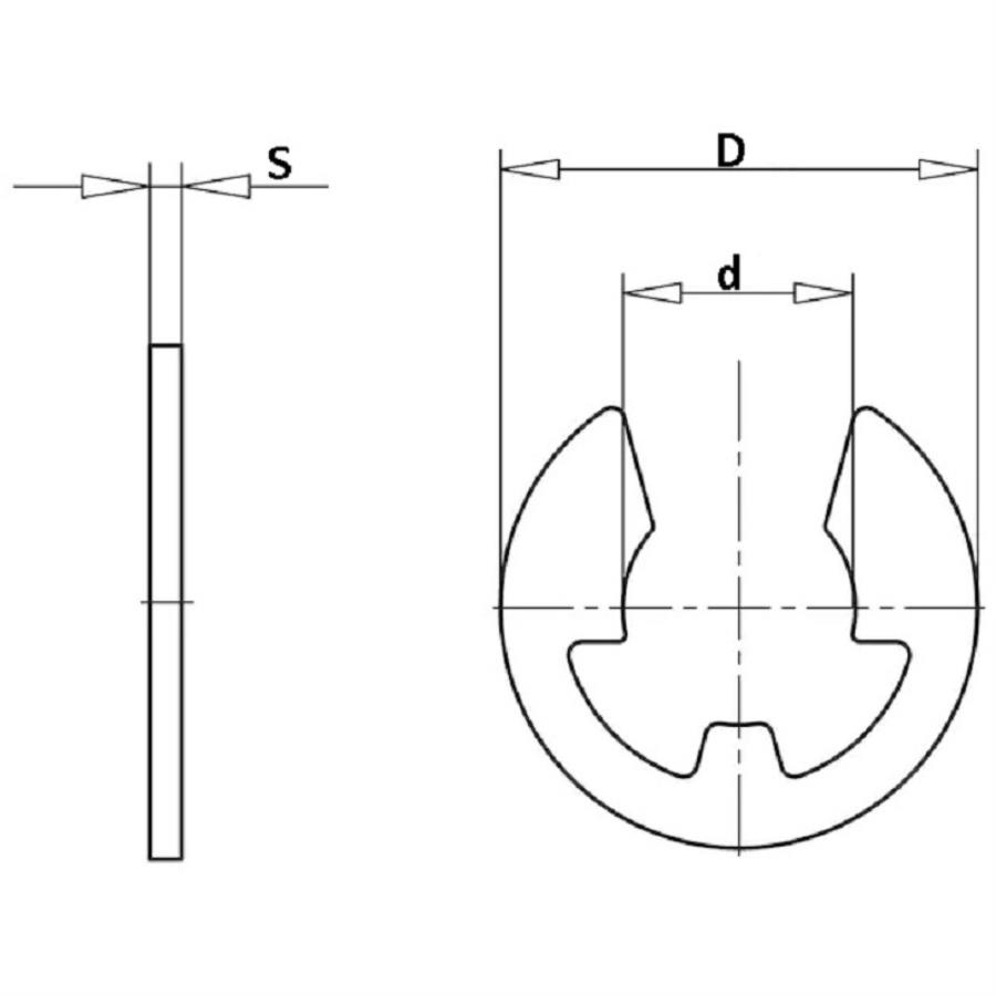 картинка Шайбы стопорные M6 упорные быстросъемные для вала (5шт) от магазина Интерком-НН